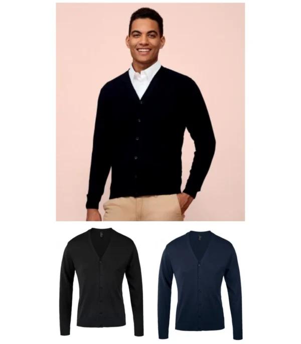 Sol's 90011 Golden Cotton Acrylic V Neck Cardigan